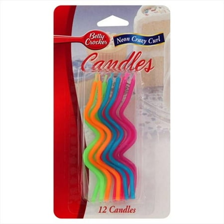 Candle Crazy Curl Neon -Pack of 12
