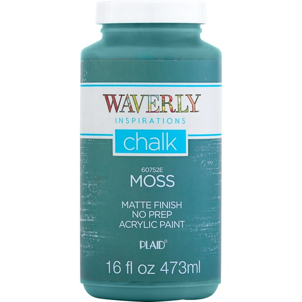Waverly Inspirations 60752E Chalk Paint, Ultra Matte, Moss, 16 fl oz
