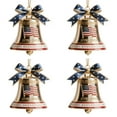 thumbnail image 2 of United States 250th Anniversary Bell Ornaments, 2D Acrylic 250th Anniversary Christmas Gold Bell Ornaments Very Clear for Christmas Tree or Garden, Collectors and Patriotic (A-4pcs), 2 of 5