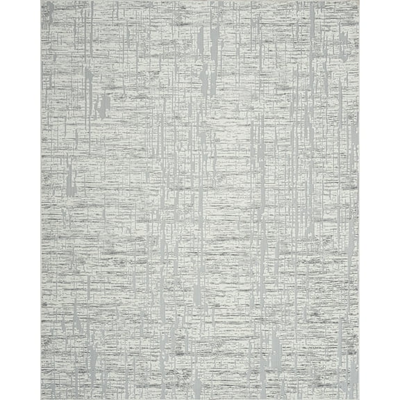 Tayse Breeze Area Rug BRZ1209 Contemporary Gray Banded Outdoor 2' x 2' 11" Rectangle