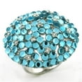 thumbnail image 1 of Bague en Laiton Rhodié avec Imitation Ambre Synthétique Bleu Mer pour Femmes Style Pierre Bleu Mer LOA740 Taille 9, 1 of 1