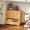 Bamboo-Wood, variant on CBJCBJ Natural Bamboo Bread Box with Cutting Board and Roll Top, 2-Tier Large Wood Bread Bin for Kitchen,Wood