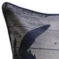 thumbnail image 5 of Jordan Manufacturing 18" x 18" Multicolor Crab Plank Nautical Square Decorative Throw Pillow with Welt, 5 of 6
