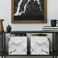 thumbnail image 7 of Sorbus Fabric Foldable Storage Cubes Organization Bins, Great for Home Organization, Living Room, Cube Storage Bins, for Closet, Nursery, Playroom, College Dorm, Marble Print Fabric, White, 7 of 7