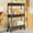 Black, variant on Msgweeeg Corner Bookshelf Corner Shelves Three Layer Movable Crevice Storage Rack Multi-layer Pulley Storage Rack Thick Plastic Suitable for Bathroom and Kitchen Crevices for Living Room
