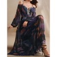 thumbnail image 2 of Spring/Summer New Party Dress with Pleated Long Sleeves, Loose and Casual Women's Wear, 2 of 7