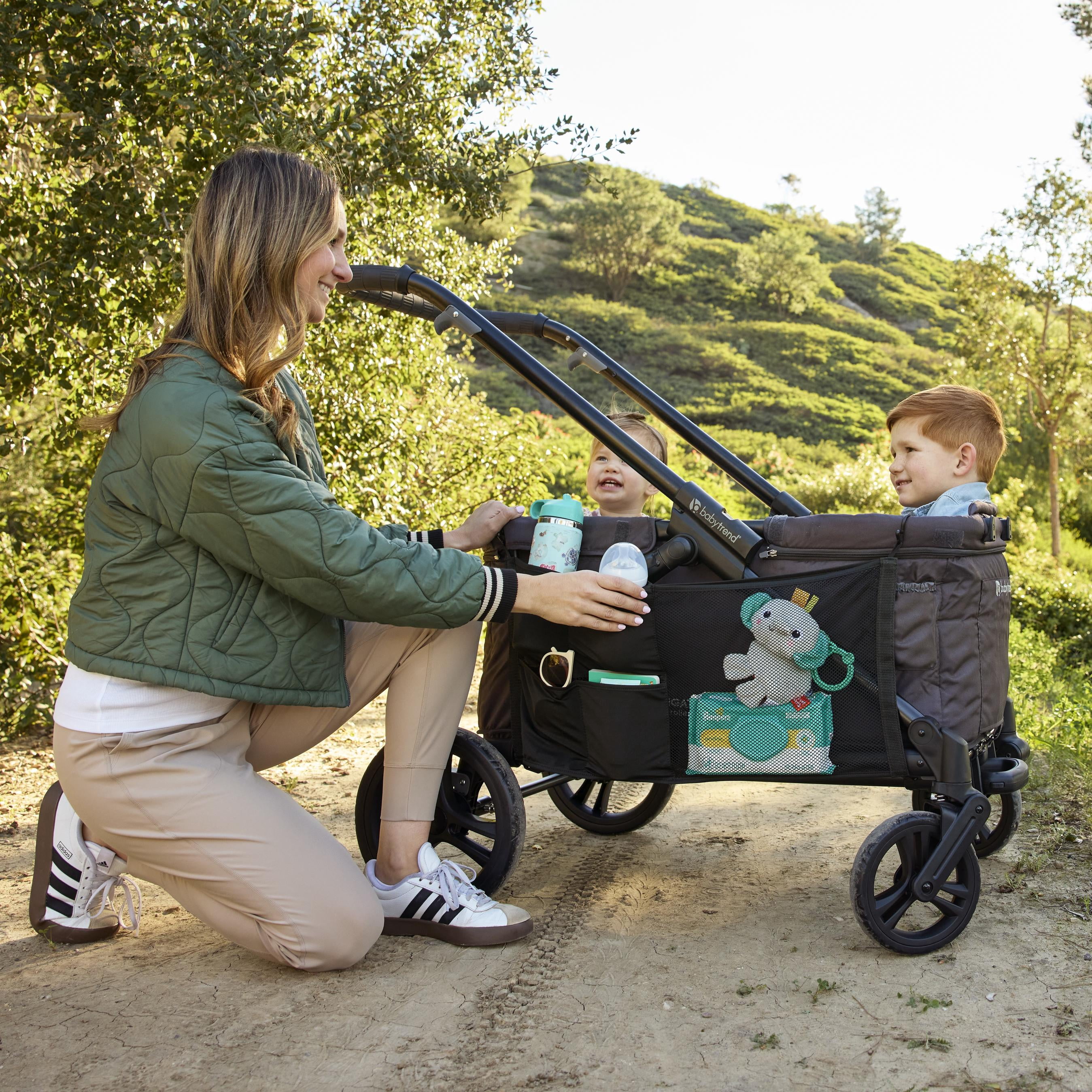J.L. Childress Universal Stroller Wagon Organizer - Mesh with Storage Pockets, Stroller Accessories