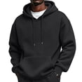 thumbnail image 2 of Mens Oversized Hoodies Fleece Lined Sweatshirts | Fall Winter Hooded Collar Drawstring Pullover With Pocket for Workout Gym, 2 of 6