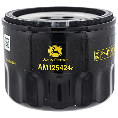 John Deere AM125424 Oil Filter & 2 Quarts Turf-Gard 10W-30 Oil Combo - For Lawn Mowers & Tractors
