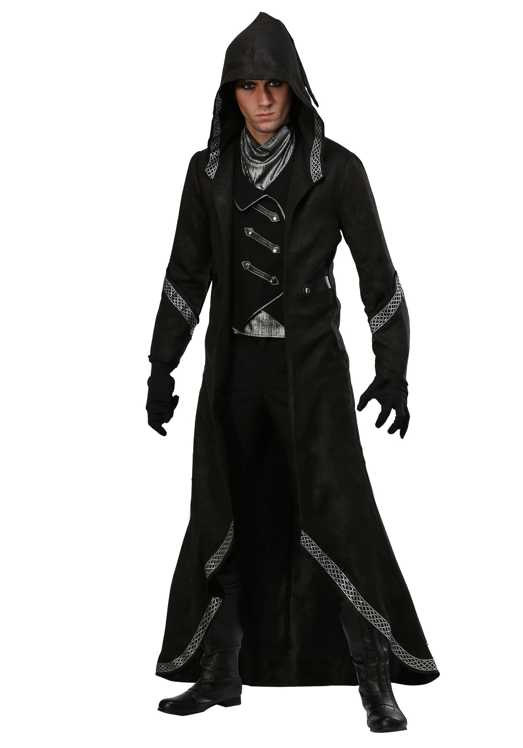 This is a Men's Modern Warlock Costume.