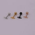 thumbnail image 6 of K-KED Stainless Steels Helix Earring Tragus Cartilage BAR Stud Flat Back Labret Monroe-12#-Black, 6 of 9