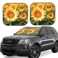 thumbnail image 6 of Kdxio Golden Sunflower In Field Print 2-Piece Sun Shade Front Windshield - Foldable Car Front Window Sunshades for Most Sedans SUV Truck, 6 of 6