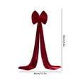 thumbnail image 3 of Mouliraty Flocked Fabric Red Bow, 15.8x63in Atmospheres Hanging Decorations for Festival Scene Decorations, Xmas Valentine's Day Ornaments for Tree Home Party Front Door Wreath Holiday Decor, 3 of 7
