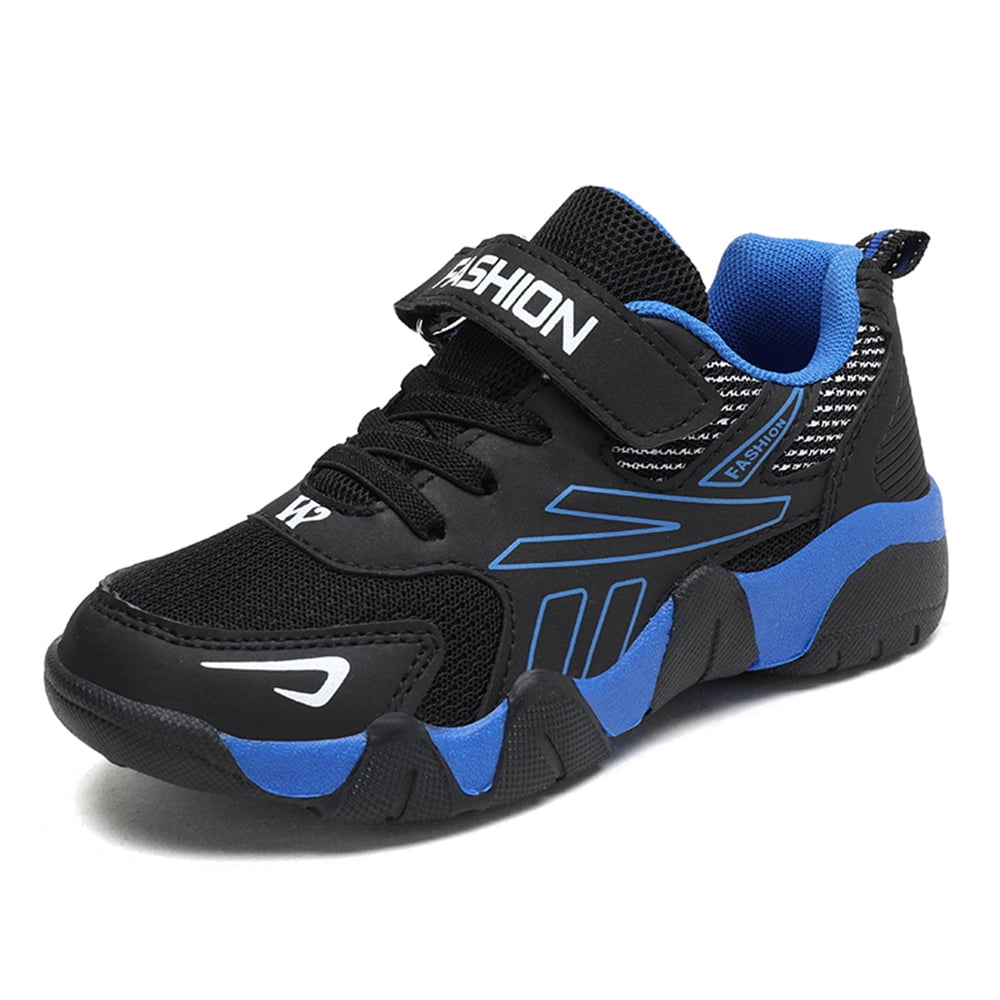 Engtoy boys shoes quality mesh breathable children's sports blue shoes US size 3.5