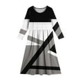 thumbnail image 4 of Inglocry Girls Long Sleeve Maxi Dress Round Neck Casual Long Dresses with Pockets Cute Dresses For Teens 5-14 Years White 7-8Y, 4 of 4