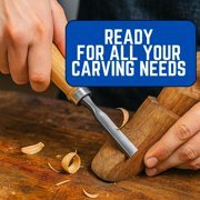 ARTESIA TOOL 12-Piece Wood Carving Chisel Set 7.5 19.1 cm Length Each Wooden Handles Durable Steel Blades Vinyl Storage Pouch Included