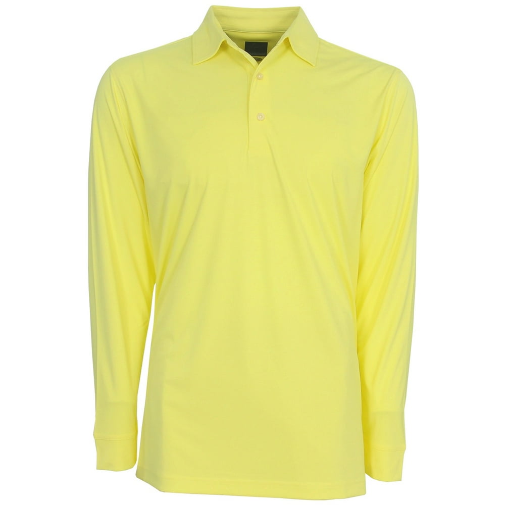 Greg Norman Men's Weather Knit LongSleeve Polo Golf Shirt, Brand New