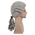 thumbnail image 4 of Disfraz de Wig Karlery Colonial Man Long Wave, gris, para Halloween, 4 of 5