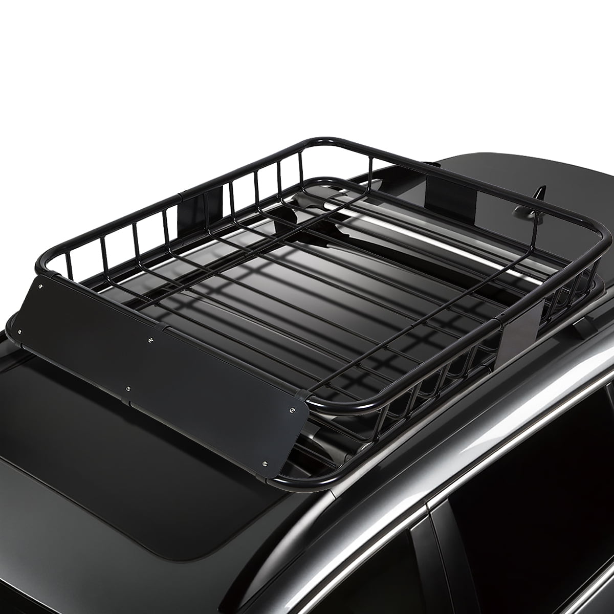Mophorn Roof Basket Universal Aluminum Roof Rack Basket 63x40 Inch Roof Mounted Cargo Rack for Car Top Luggage Traveling SUV Holder 