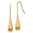 thumbnail image 1 of Stainless Steel Yellow Plated Shepherd Hook Earrings Drop Dangle, 1 of 8