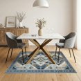 thumbnail image 3 of ODIKA 5'x7' Washable Area Rug Accessories Farmhouse Interlocking Vanity Decorations Organization for Guest Room, Lounge, Apartment, Non-Slip Low Profile, Stain Resistant, 3 of 7