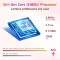 thumbnail image 2 of 17.3" IPS FHD-Business-Laptop Intel 6 Core i3-1215U 32GB RAM 1TB SSD (Beat i5-1135G7 Up to 4.4GHz) Computer with 65W Type C Fingerprint Backlit Keyboard Wi-Fi 6 Numpad Win 11, 2 of 5