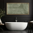 thumbnail image 4 of IDEA4WALL Extra Large Framed Canvas Print Wall Art Abstract Dot Matrix Canvas Art in Olive Tones Fine Art Contemporary Graffiti Wall Decor Oversized Artwork Relax/Calm for Living Room - 60"x30", 4 of 5