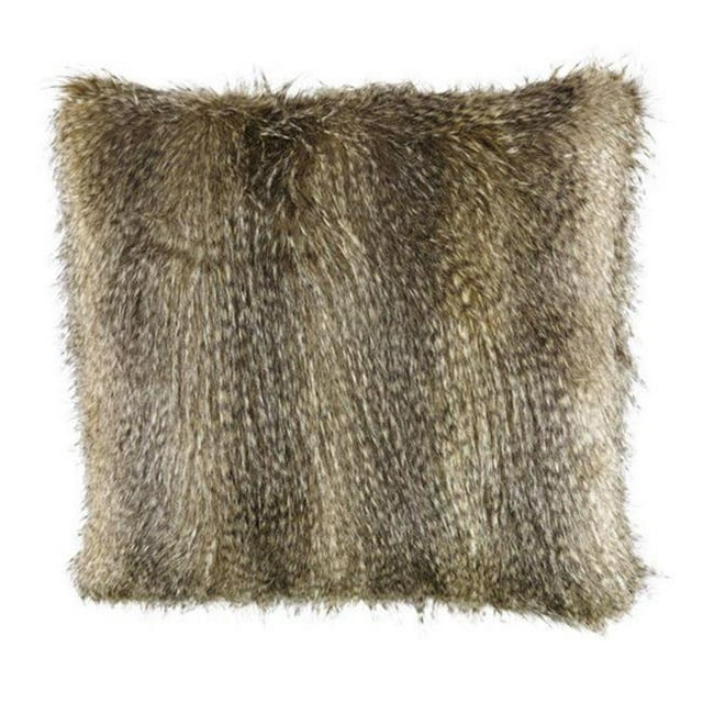 Progressive Furniture UT591-24 Wolf Tan Faux Fur Pillow