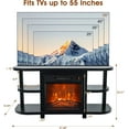 thumbnail image 5 of IHOMEadore 48" Fireplace TV Stand with 18" Electric Fireplace for TVs up to 55",  Entertainment Center Console for Living Room, 5 of 12