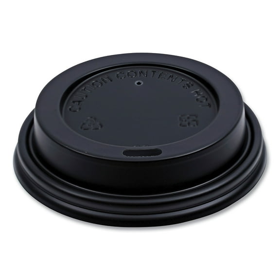 Boardwalk Hot Cup Lids, Fits 8 oz Hot Cups, Black, 1000/Carton -BWKHOTBL8