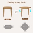 thumbnail image 2 of Harper & Bright Designs Round Folding Dining Table Set for 2, Wooden Farmhouse Breakfast Nook Table with Drop Leaf and 2 Upholstered Chairs for Small Places Kitchen Dining Room, Brown, 2 of 18