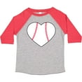 thumbnail image 3 of Inktastic Heart Shaped Baseball Boys or Girls Toddler T-Shirt, 3 of 5