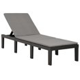 thumbnail image 1 of vidaXL Chaise Longue avec Coussin Plastique Anthracite, 1 of 5