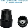 thumbnail image 4 of HSHDLDF Replacement Cane Tips, Black, 1 inch(Pack of 2), 4 of 7