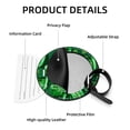 thumbnail image 4 of Saint Patrick's Day Set of 2pcs PU Leather Round Suitcase Tags with Privacy Cover and Name ID Tag - Ideal for Travel Luggage, Handbags, Backpacks, School Bags, 4 of 6
