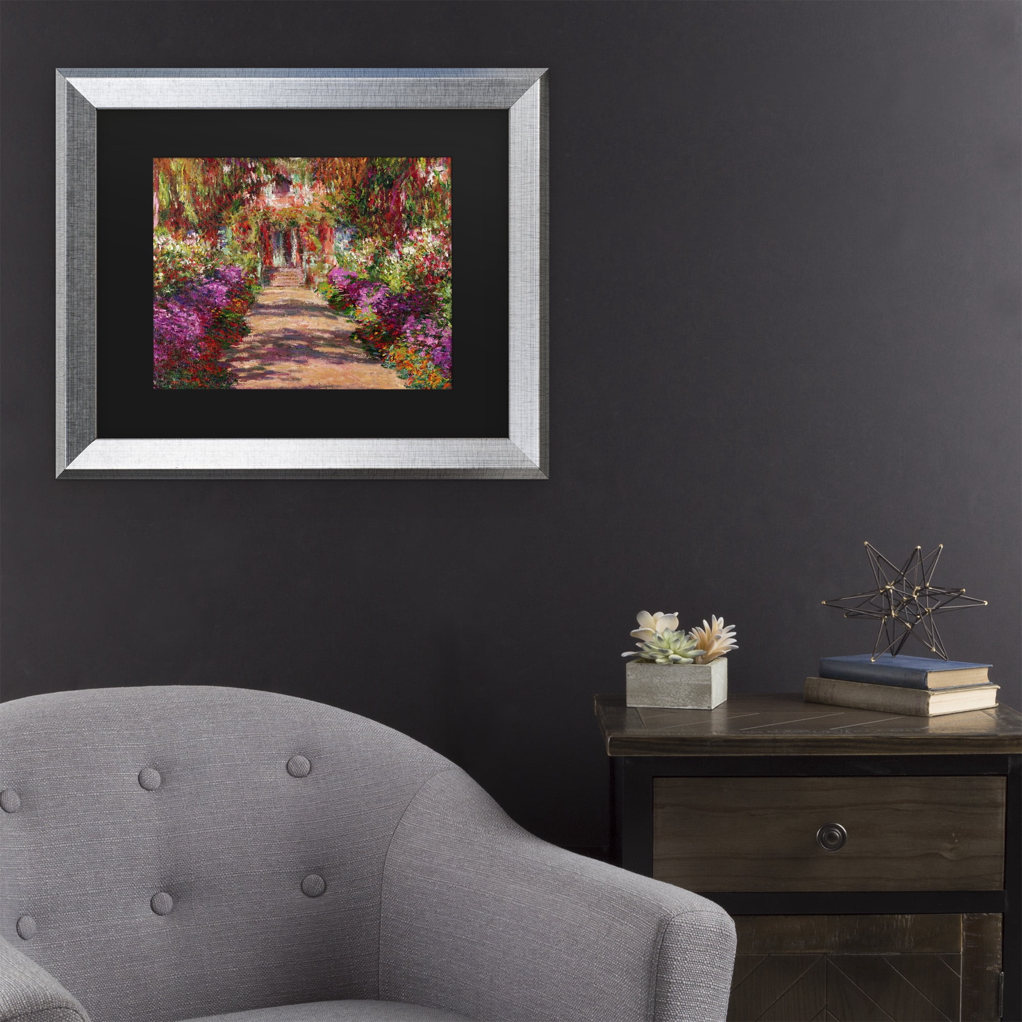 Trademark Fine Art 'A Pathway in Monet's Garden' Canvas Art by Claude Monet