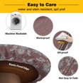 thumbnail image 3 of Elastic Fitted Round Tablecloth, Boho Red Brown Flower Waterproof Stretch Table Cover for 55"-60" Tables, Abstract Bohemia Pesley Floral Washable Outdoor Tablecloths for Patio, Picnic, Camping, 3 of 9
