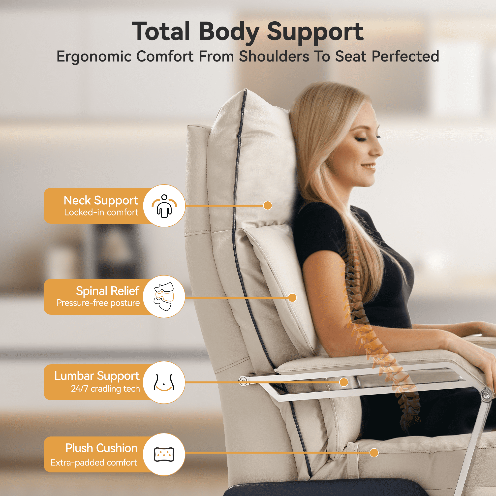 OKUP M80 Electric Power Reclining Office Chair with Footrest, Microfiber Leather Dual Motor Office Chair for Big and Tall 420lbs, Black