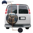 thumbnail image 4 of KAKALAD Beautiful highland cow Spare Tire Cover Universal Vehicle Accessories Buckle Car Tools 15”in, 4 of 6