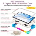 thumbnail image 2 of Shockproof Case for Galaxy Tab S7 FE/Tab S8+ Plus/ Tab S7+ Plus, Rugged Hybrid Protection Kids Friendly Detachable Shoulder Strap/ Hand Strap Rotating Kickstand Bumper Cover, Colorful, 2 of 7