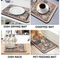 thumbnail image 4 of Dish Drying Mat, Coffee Text Absorbent Coffee Bar Mat for Countertops, Coffee Bar Accessories for Kitchen Counter Coffee Maker Coffee Pot Dining Room Decoration 18x24in, 4 of 7