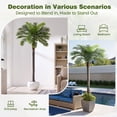 thumbnail image 2 of 8.5FT Artificial Coconut Palm Tree (Set of 2), UV Realistic Faux Sago Palm Plants for Indoor & Outdoor, Large Tropical Fake Trees for Home Office Garden Patio Poolside Decor, 2 of 7