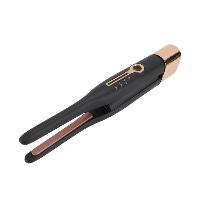 Hierro Plano Delgado, Lápiz de Hierro Plano Estiler Recargable Portátil Negro para Todos los Tipos de Cabello