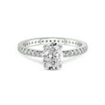 thumbnail image 3 of 2 Carat IGI Certified Oval Shape Lab Grown Diamond Engagement Ring | 14K White Gold | Claire Full Eternity Lab Diamond Ring | FG-VS1-VS2 Quality Friendly Diamonds, 3 of 5