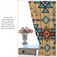 thumbnail image 6 of Southwestern Tribal Aztec Curtains, American Native Ethnic Geometric Western Style Window Treatments for Living Room Bedroom Decor, Bohemian Boho Chic Drapes 2 Panel Sets,42x63 Inch, 6 of 6