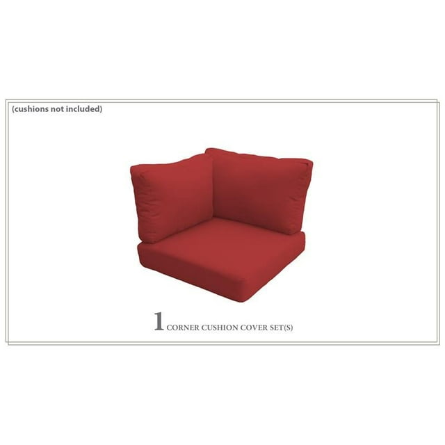 TK Classics Covers for High-Back Corner Chair Cushions 6" Thick in Terracotta