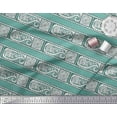 thumbnail image 2 of Soimoi Georgette Viscose Fabric Leaves & Floral Block Printed Craft Fabric by The Yard 42 Inch Wide, 2 of 4