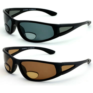 Polarized Bifocal Sunglasses For Men & Women - Wrap-Around Sports Style