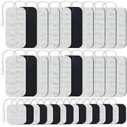 AUVON TENS Unit Replacement Pads Combination Set, 36 Packs 2 Sizes Electrodes for TENS Unit, Reusable and Latex Free Pigtail TENS Pads for Multiple Pain Relief (2mm Connector)