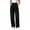 *Black, variant on VBVC Women's Elastic Waist Jeans with Pockets , Decorative Buttons Denim Pants For Women, S-2XL